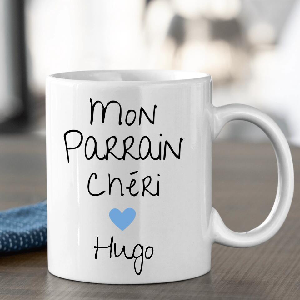 Cadeau parrain à personnaliser avec votre prénom mug personnalisé pour  parrain idée cadeau parrain -  France