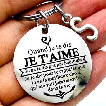 Porte-clés français à mon fils et ma fille, je t'aime pour toujours, cadeau  inspirant